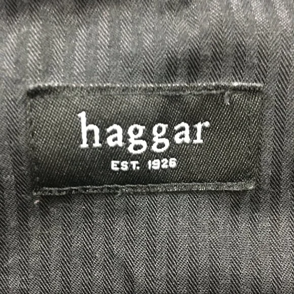 Haggar Mens 36 x 32 Charcoal Gray 100% Cotton Flat Front Straight Leg Pants - Picture 9 of 9